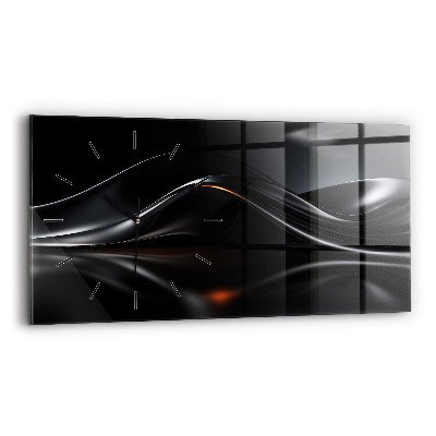 Horloge horizontale en verre Abstrait