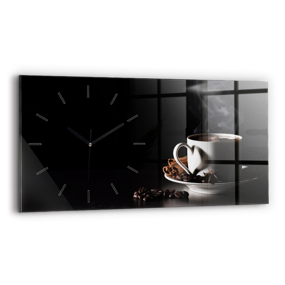 Horloge rectangulaire horizontale Tasse à café