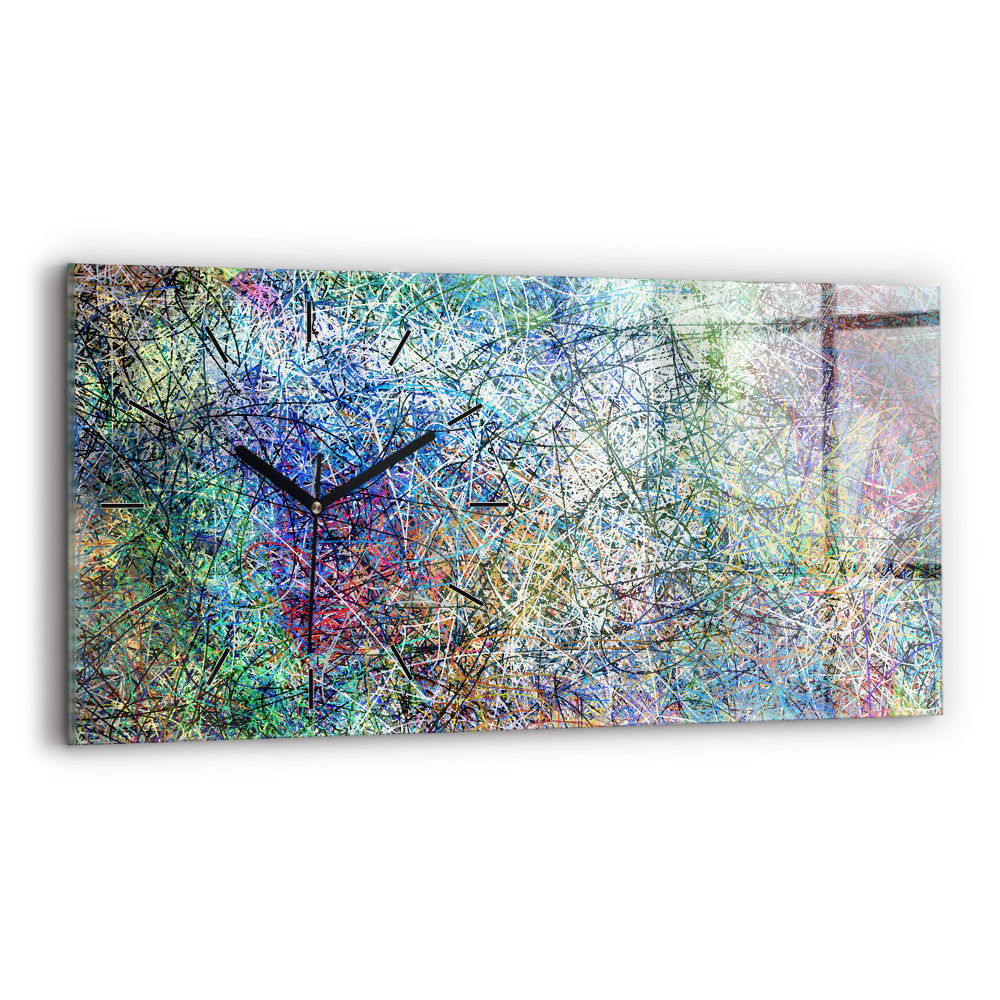 Horloge horizontale en verre Abstrait - Émotions