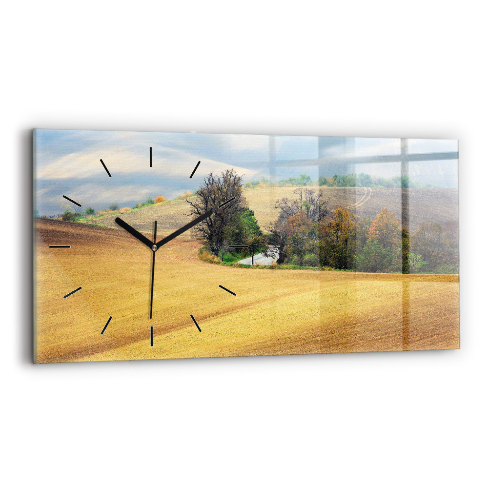 Horloge murale horizontale Paysage rural de Moravie
