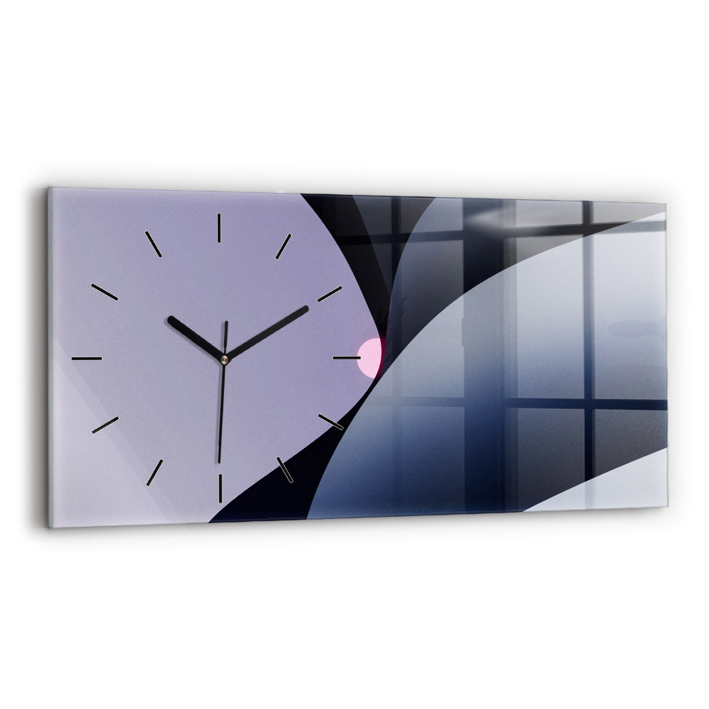 Horloge murale horizontale Soleil abstrait