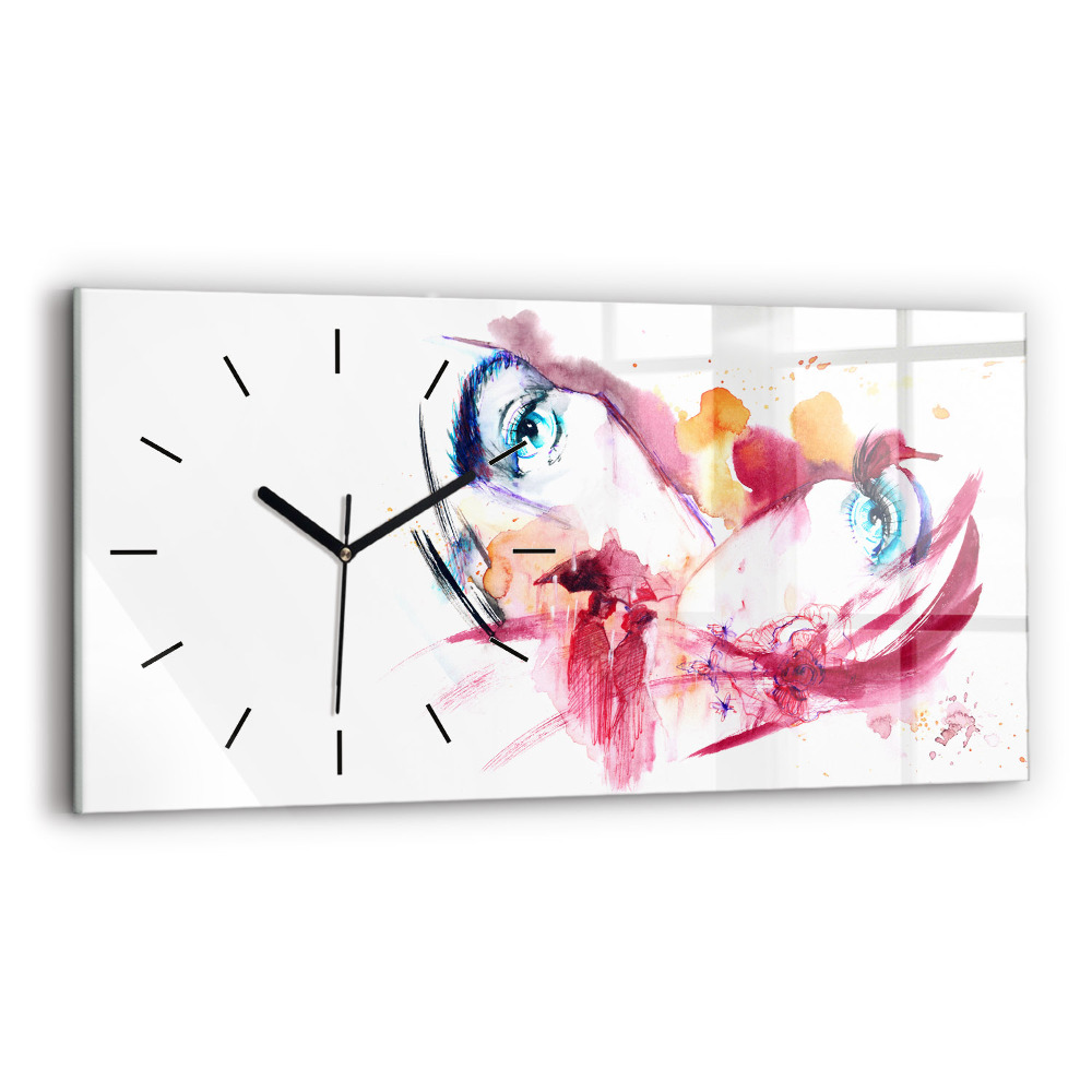 Horloge horizontale en verre Couple romantique
