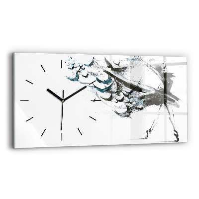 Horloge rectangulaire horizontale Femme dansant le ballet