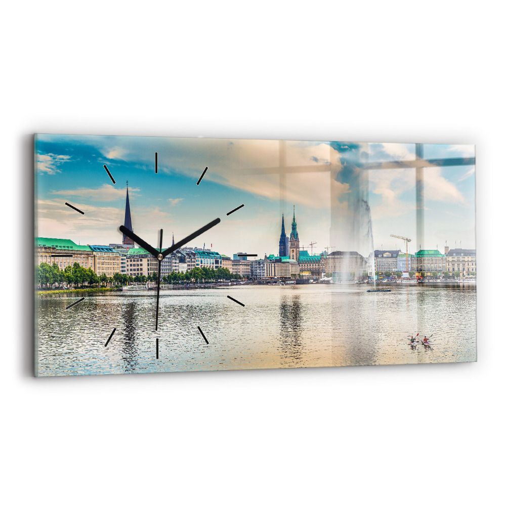 Horloge rectangulaire horizontale Binnenalster à Hambourg