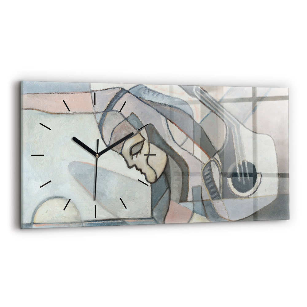 Horloge murale horizontale Peinture abstraite