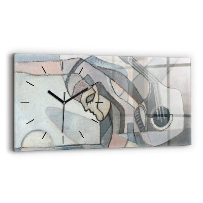 Horloge murale horizontale Peinture abstraite