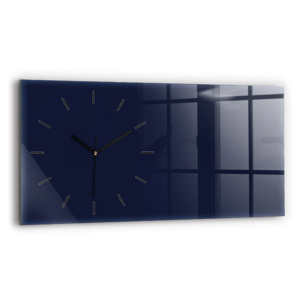 Horloge rectangulaire horizontale La couleur bleu foncé