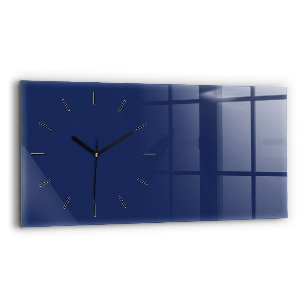 Horloge rectangulaire horizontale Bleu marine