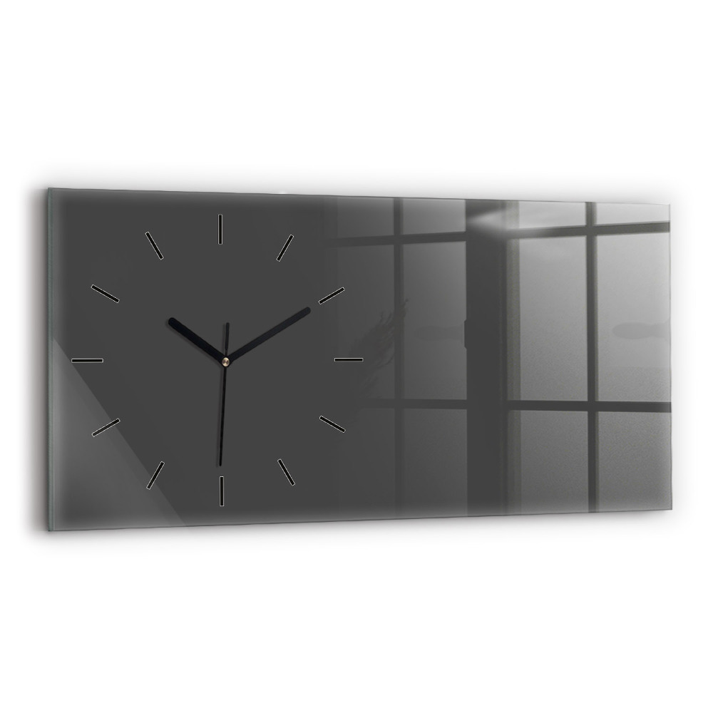 Horloge horizontale en verre Couleur grise