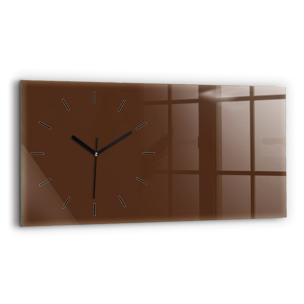 Horloge rectangulaire horizontale Couleur marron