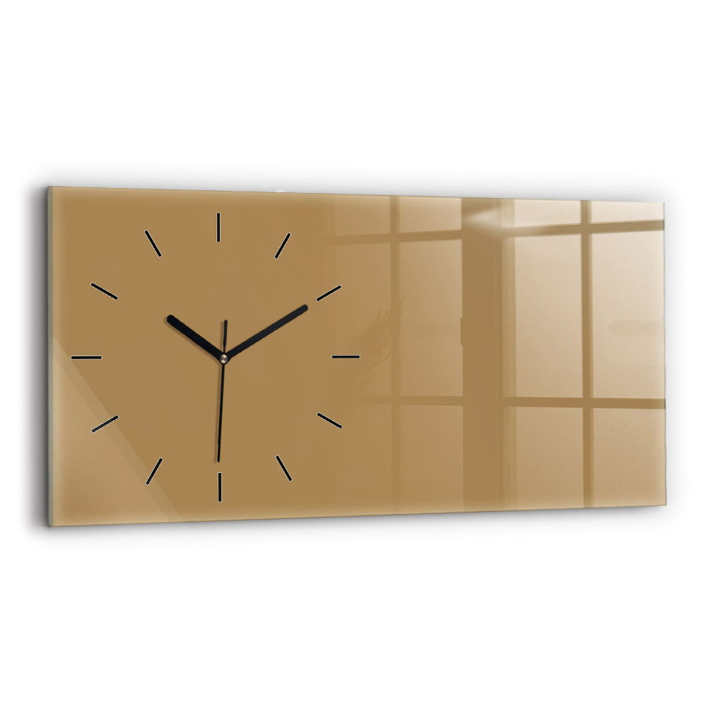 Horloge murale horizontale La couleur beige foncé