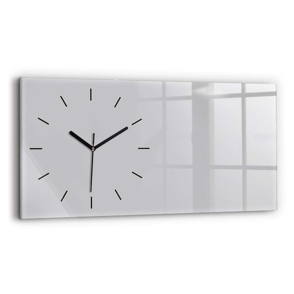 Horloge rectangulaire horizontale Couleur gris clair