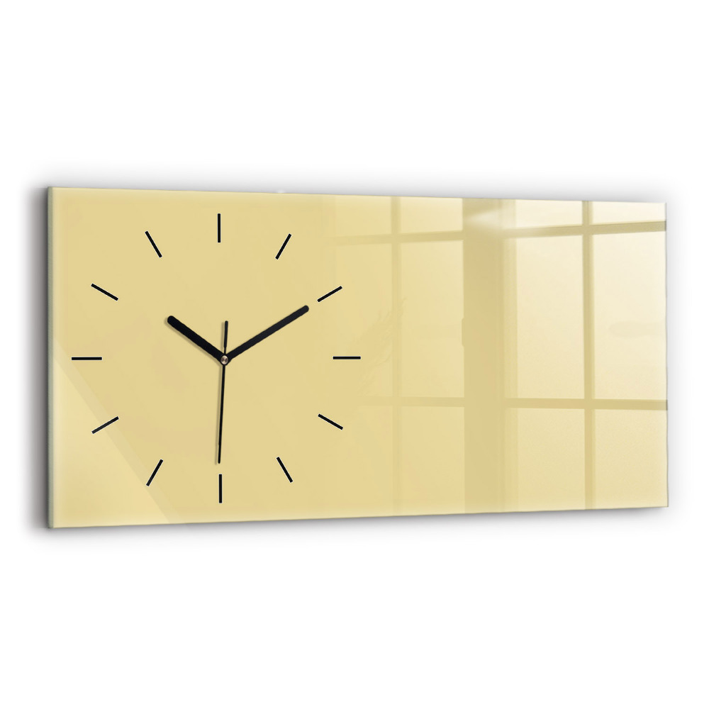 Horloge rectangulaire horizontale Couleur crème