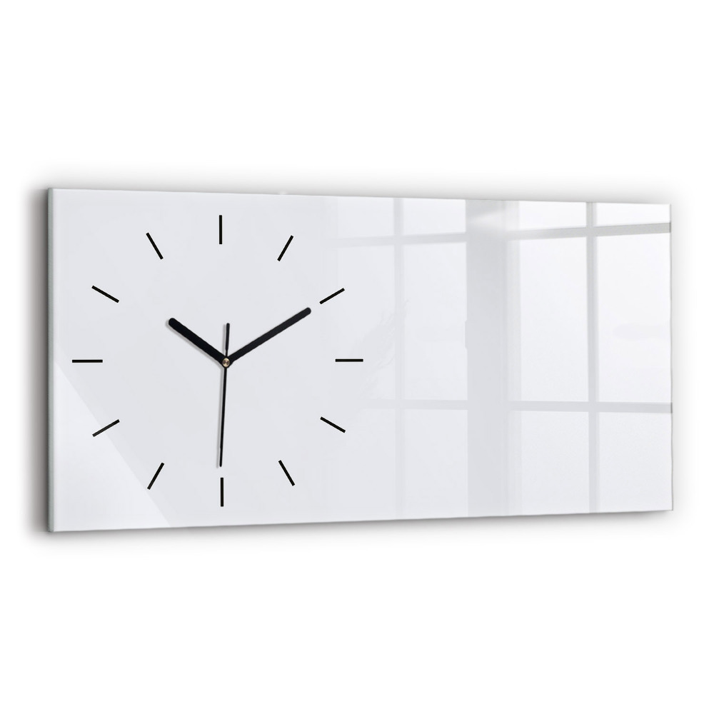 Horloge murale horizontale Coloris blanc foncé