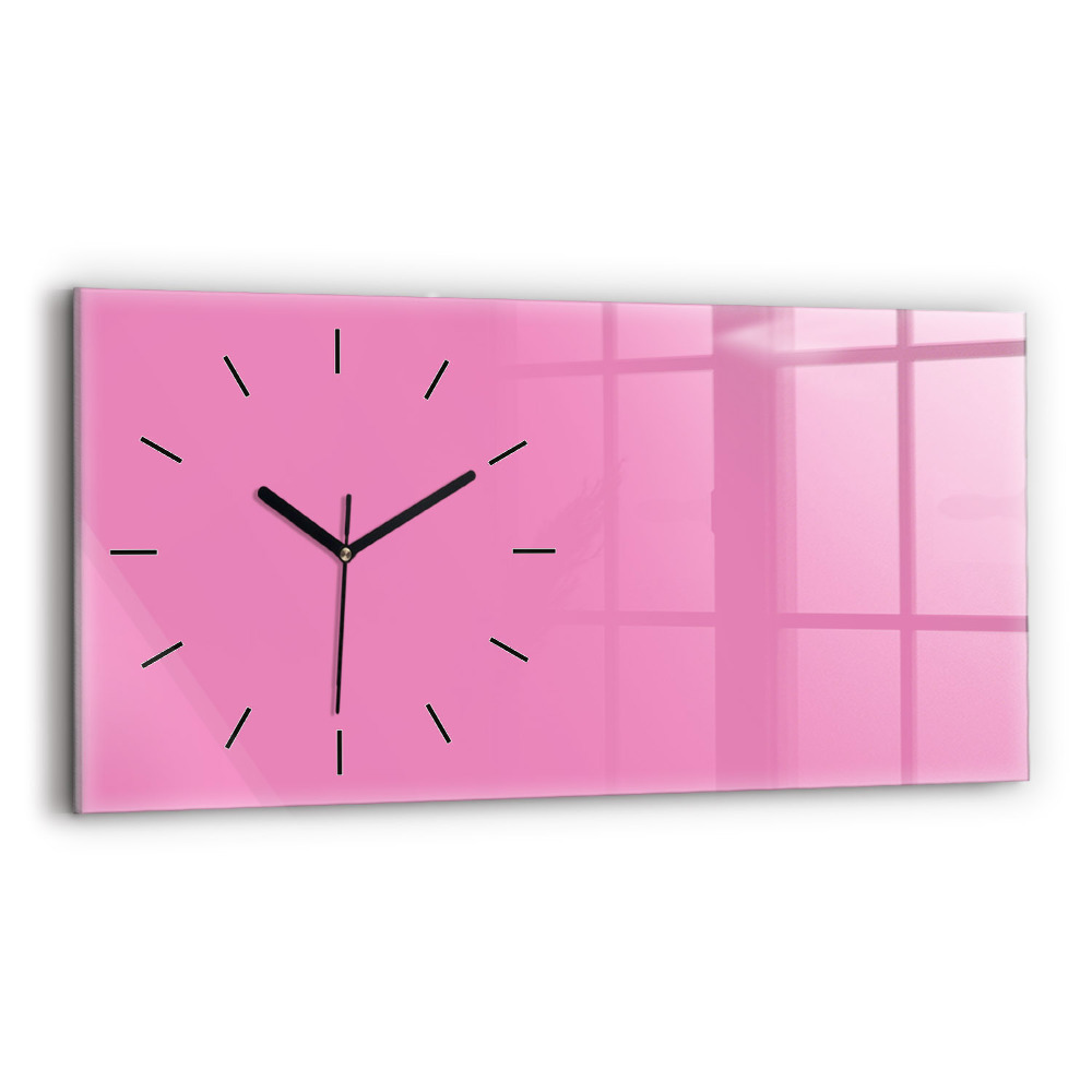Horloge rectangulaire horizontale Coloris rose