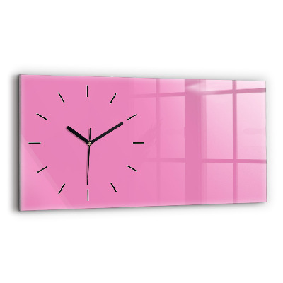 Horloge rectangulaire horizontale Coloris rose