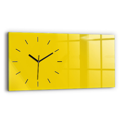Horloge murale horizontale Coloris jaune clair