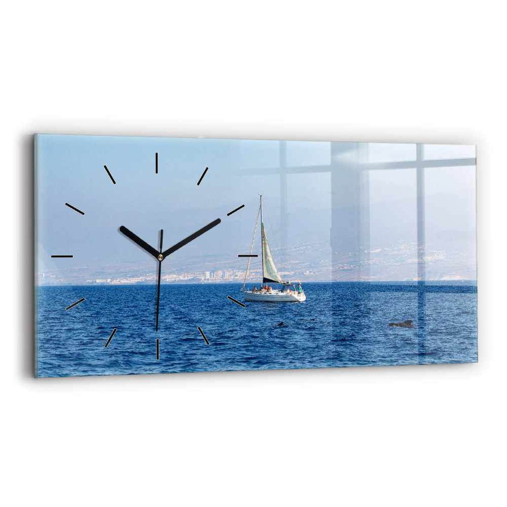 Horloge horizontale en verre Yacht à Tenerife