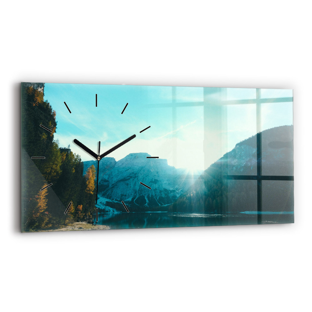 Horloge rectangulaire horizontale Montagne et rivière en Pologne