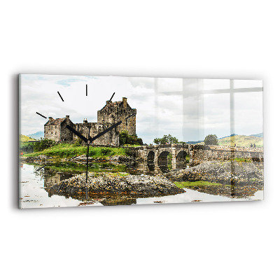 Horloge rectangulaire horizontale Château d'Eilean Donan en Écosse