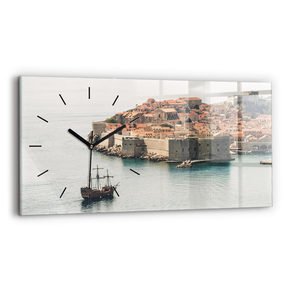 Horloge murale horizontale Voilier à Dubrovnik