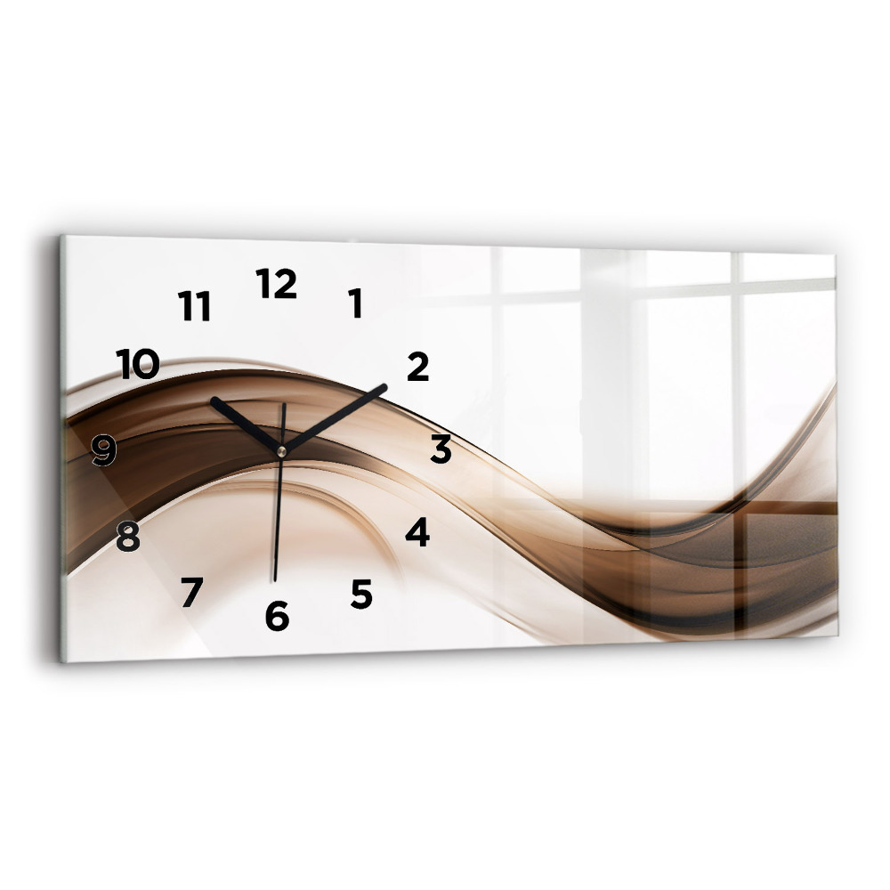 Horloge rectangulaire horizontale Ligne abstraite