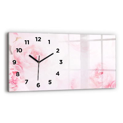 Horloge horizontale en verre Fleurs en fleurs