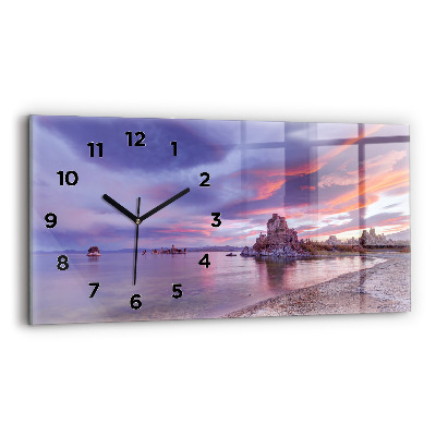 Horloge horizontale en verre Lever de soleil en Californie
