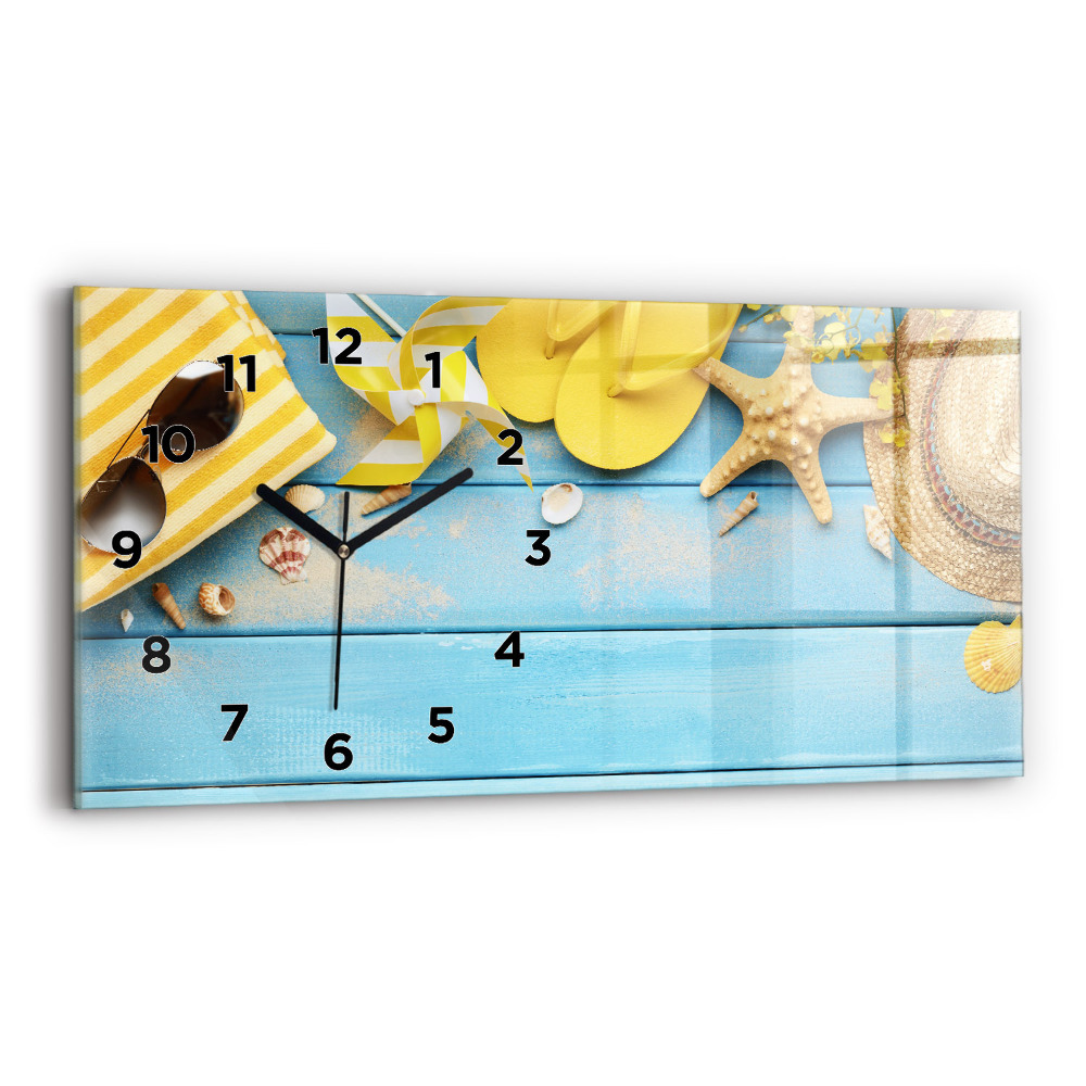 Horloge horizontale en verre Accessoires de plage