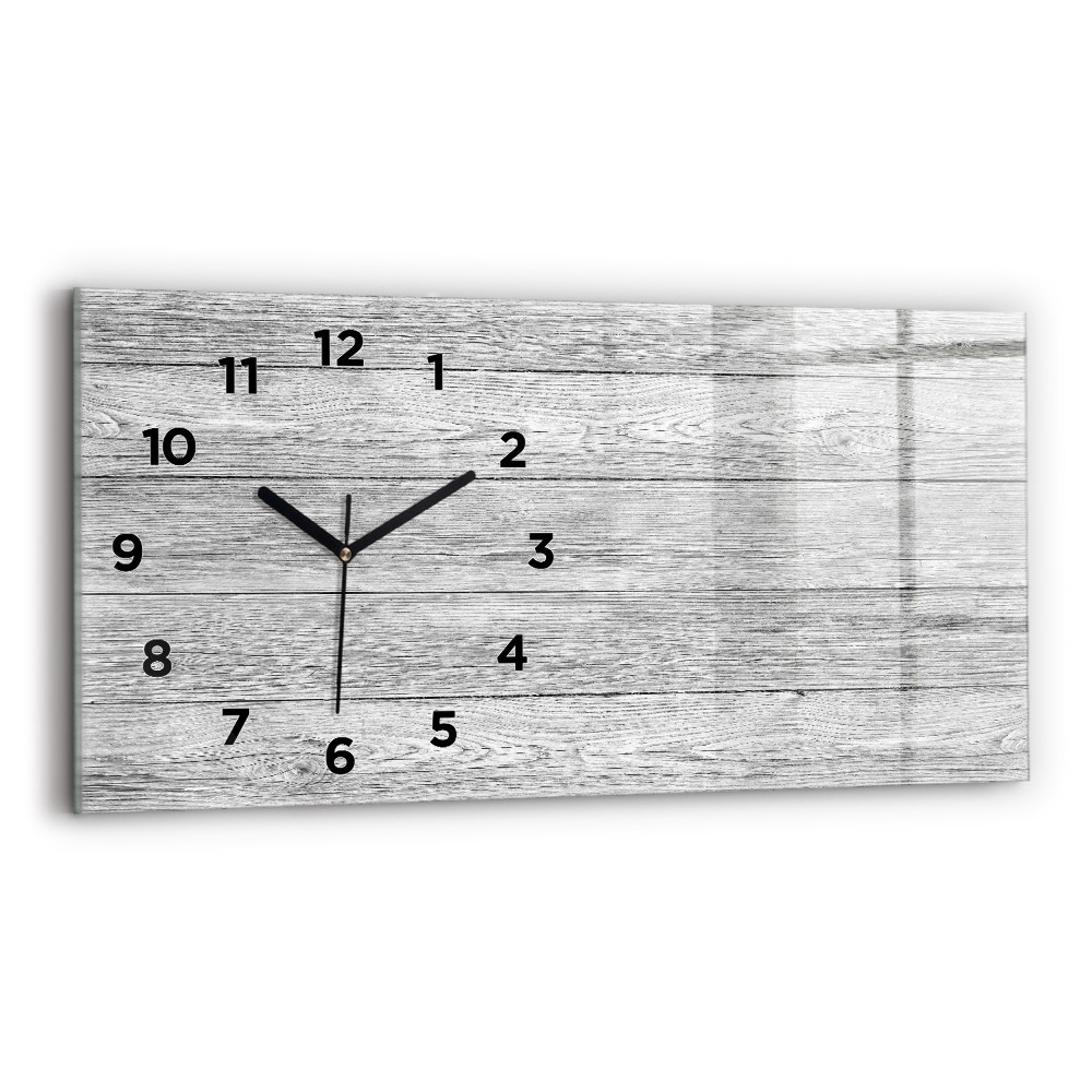 Horloge murale horizontale Panneaux en bois