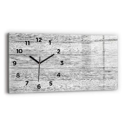Horloge murale horizontale Panneaux en bois