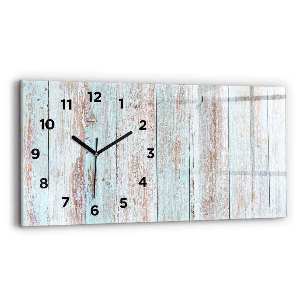 Horloge murale horizontale Bois pastel