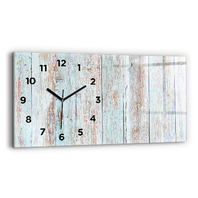 Horloge murale horizontale Bois pastel
