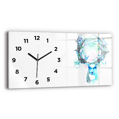 Horloge horizontale en verre Illustration d'un cerf