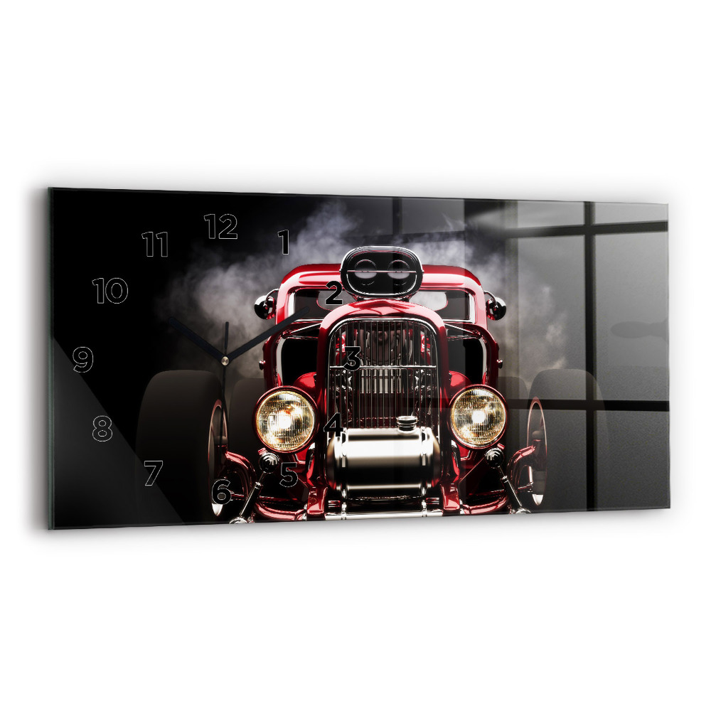 Horloge murale horizontale Vieille voiture de collection