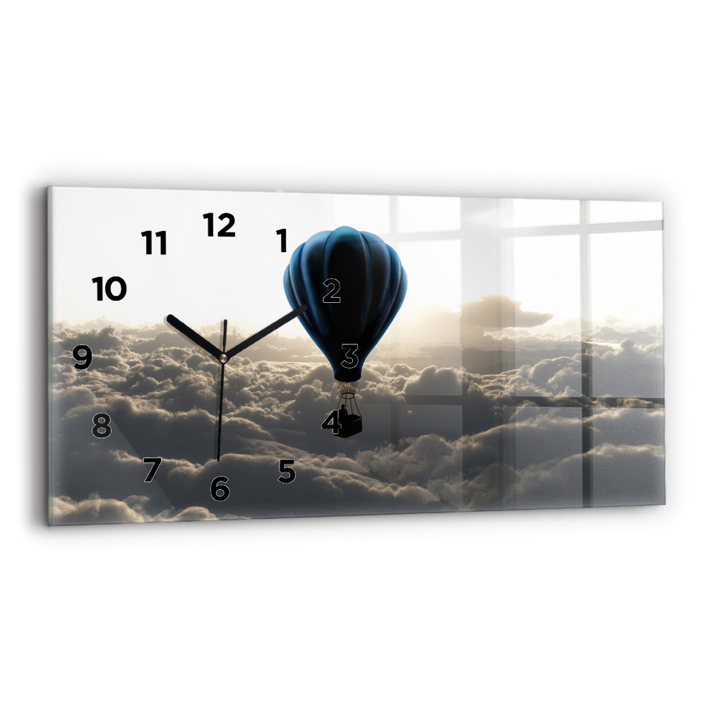 Horloge murale horizontale Ballon dans le ciel