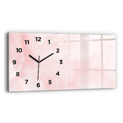Horloge rectangulaire horizontale Roses en fleurs
