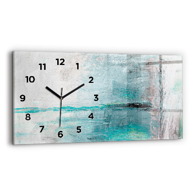 Horloge rectangulaire horizontale Texture à l'huile abstraite