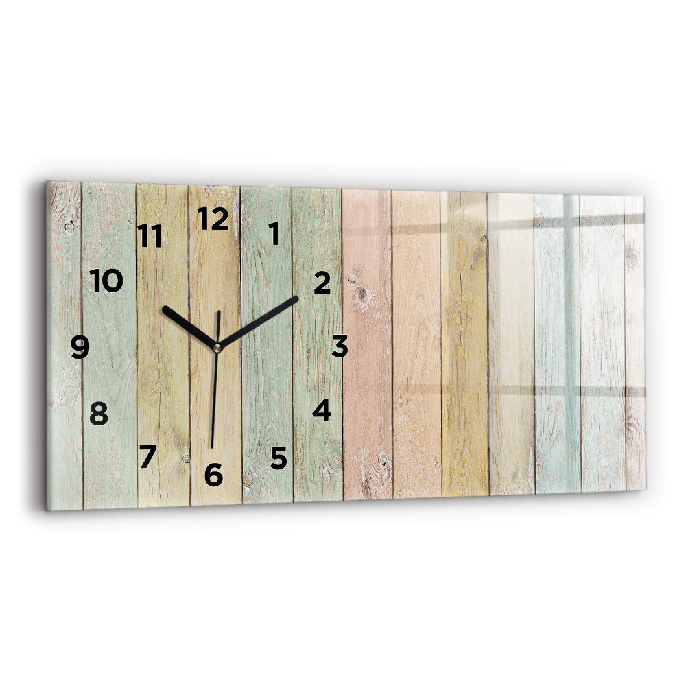 Horloge rectangulaire horizontale Tableaux colorés