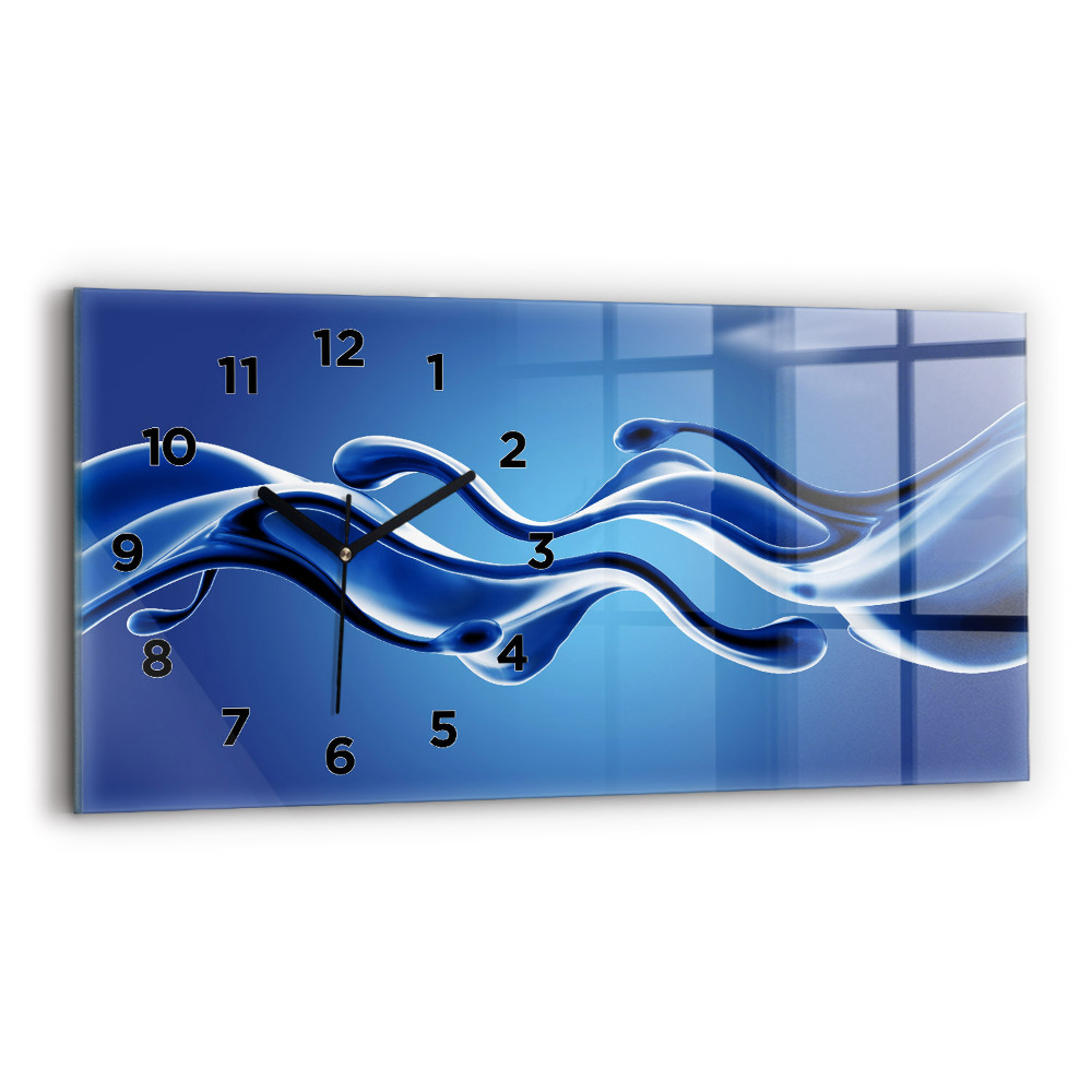 Horloge murale horizontale Abstrait liquide