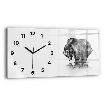 Horloge rectangulaire horizontale Dessin d'ours