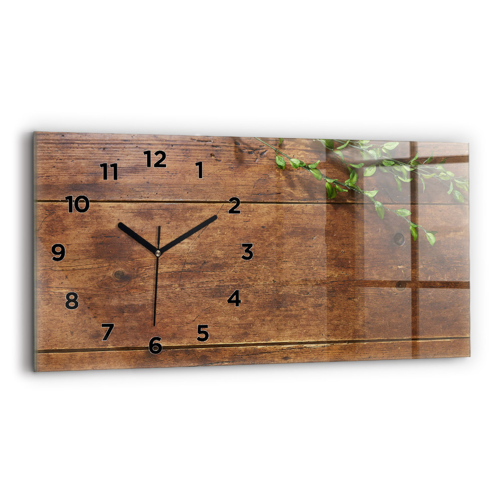 Horloge murale horizontale Bois rustique