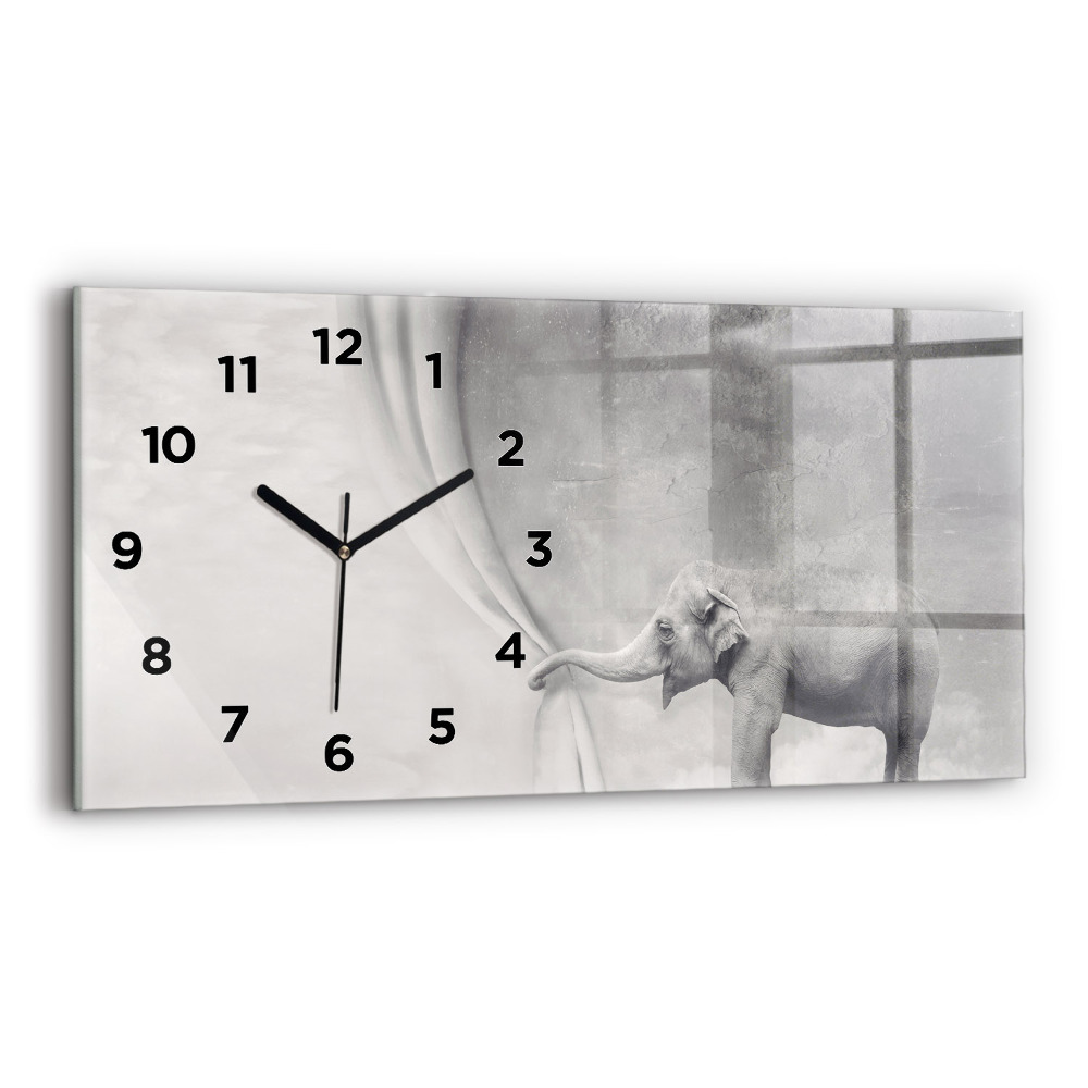 Horloge rectangulaire horizontale Éléphant