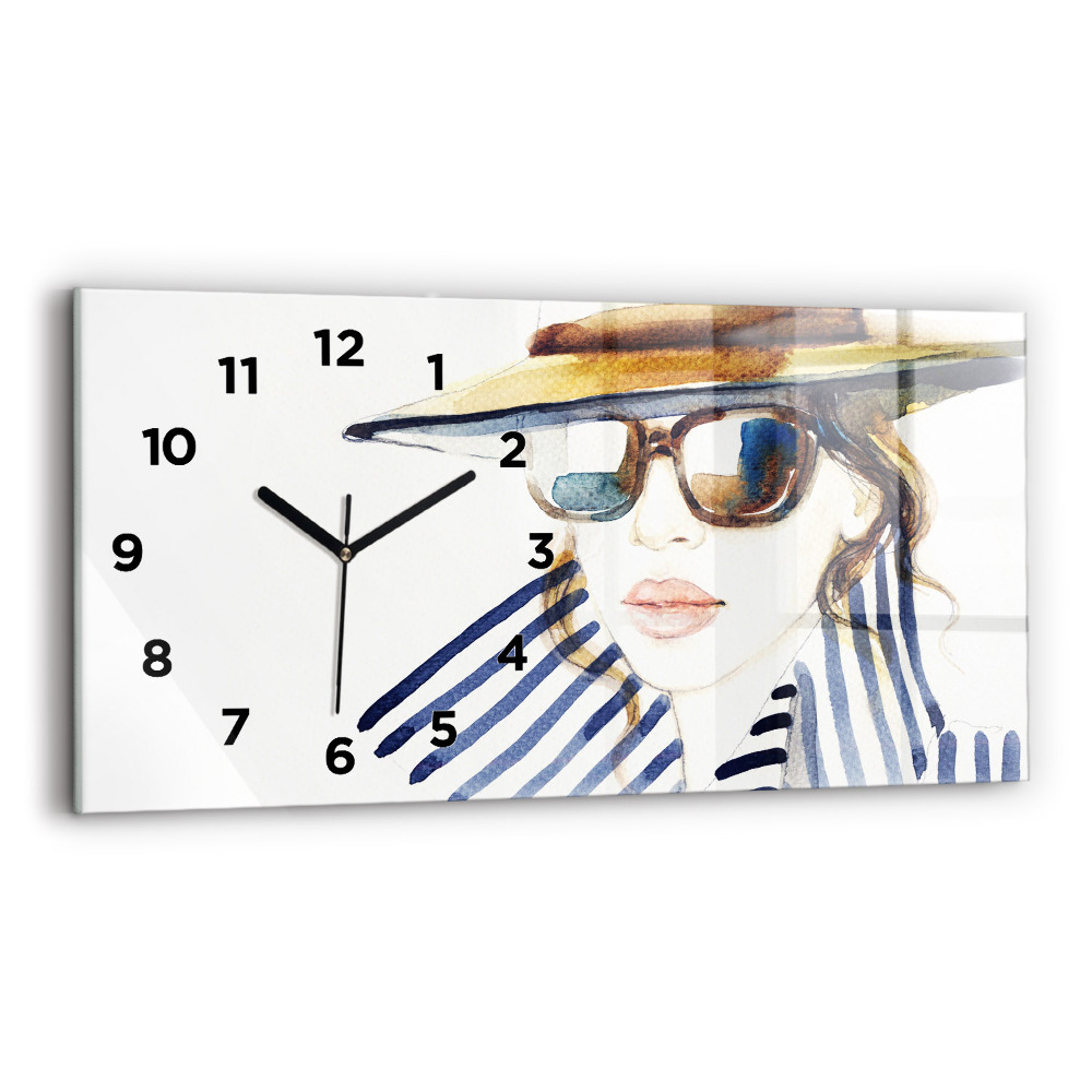 Horloge rectangulaire horizontale Mode des derniers jours de vacances