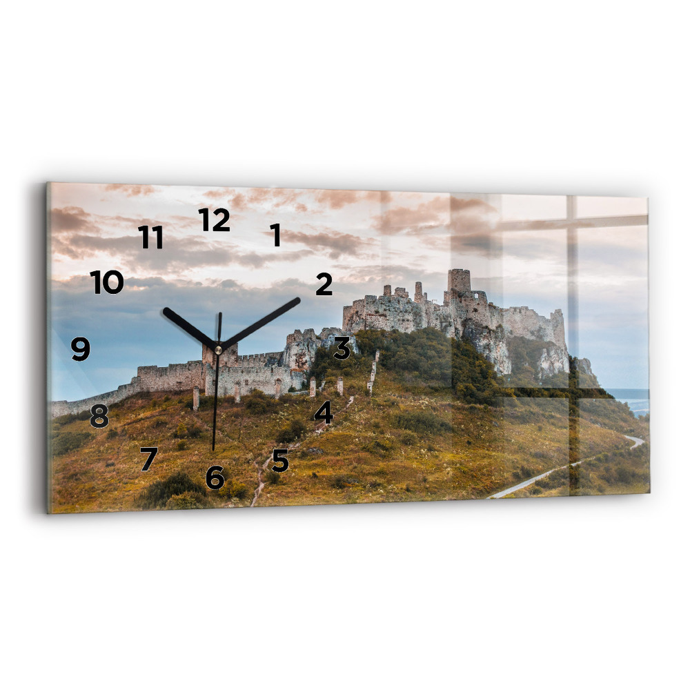 Horloge horizontale en verre Château de Spiš en Slovaquie