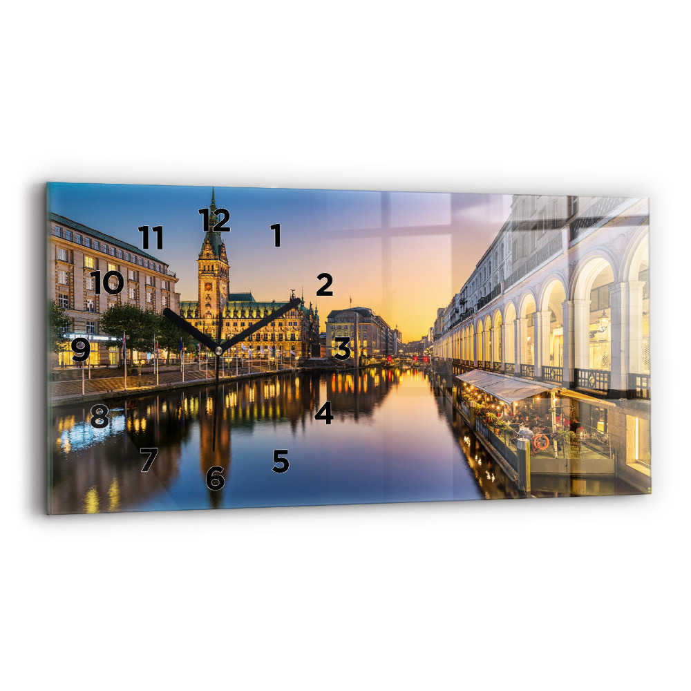 Horloge murale horizontale Hôtel de ville de Hambourg