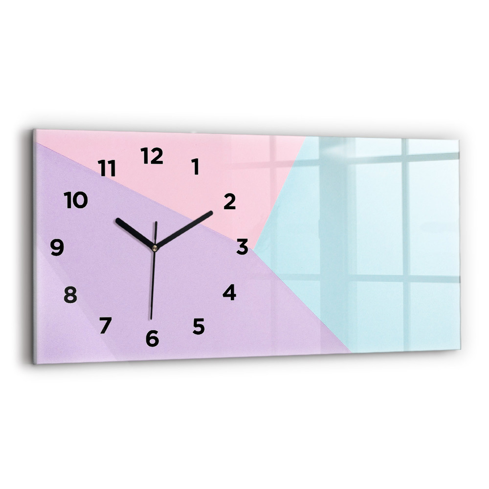 Horloge horizontale en verre Motif pastel