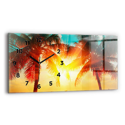 Horloge murale horizontale Vacances Repos Été