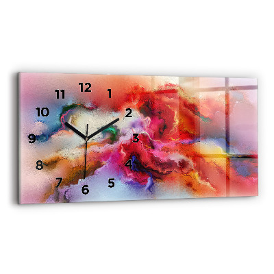 Horloge horizontale en verre Peinture renversée