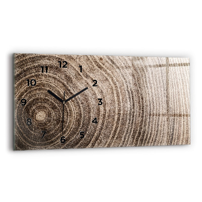 Horloge rectangulaire horizontale Tronc d'arbre